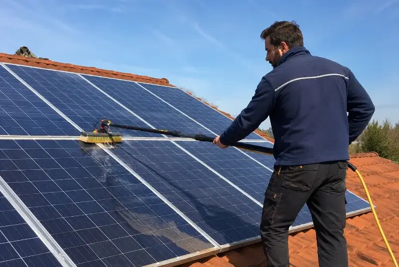 Nettoyage et entretien de panneaux solaires aux Fosses