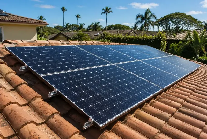 Installation de panneaux solaires aux Fosses